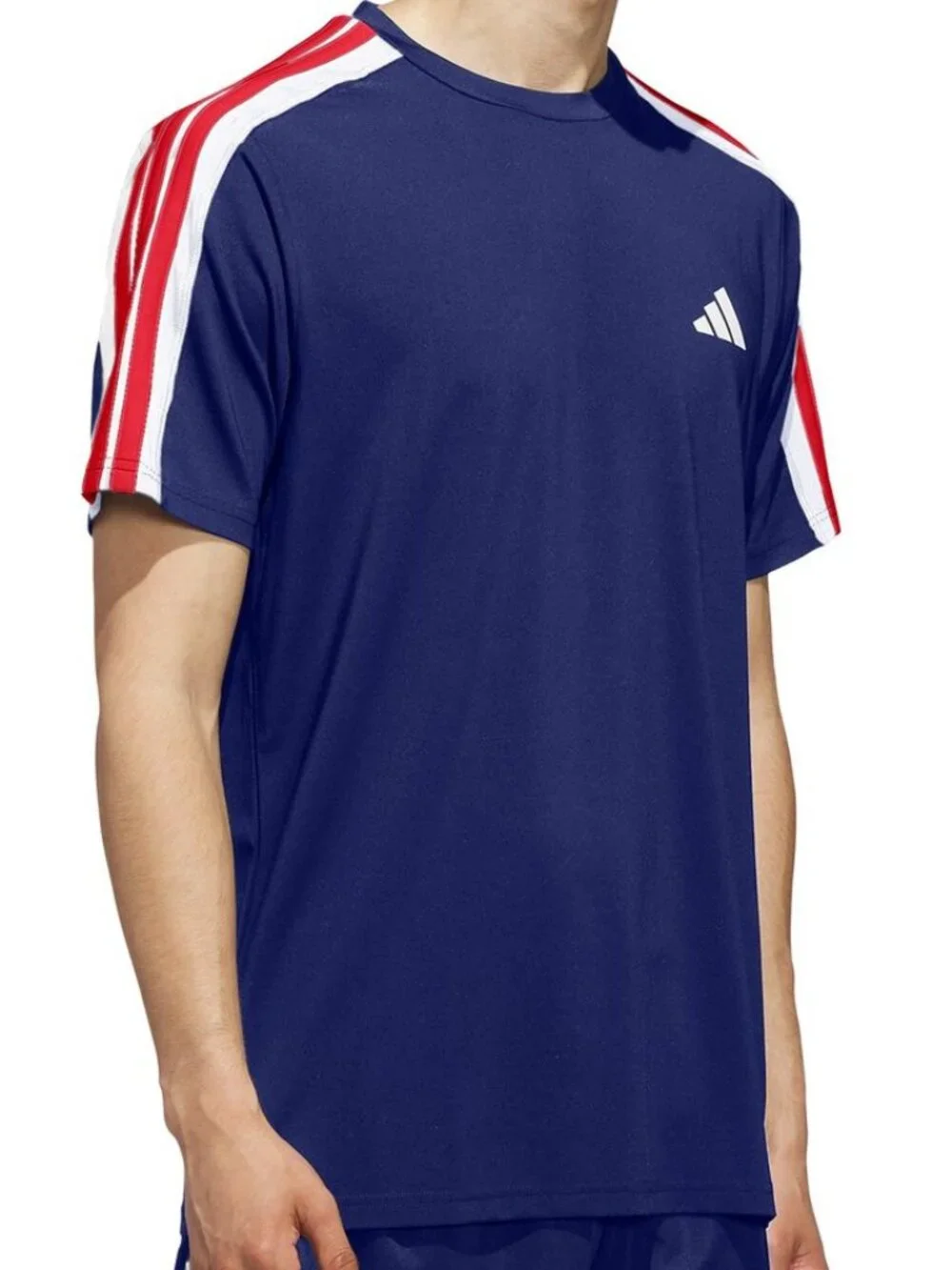 NWT - Adidas Men's 3-Stripe Performance Tee Blue – Size L
